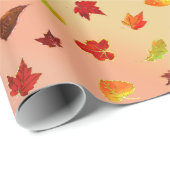 Glittery Maple Leaves Cadeaupapier (Rol Hoek)