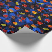 Glittery Maple Leaves Cadeaupapier (Hoek)
