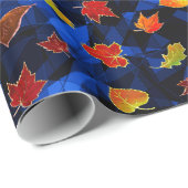 Glittery Maple Leaves Cadeaupapier (Rol Hoek)
