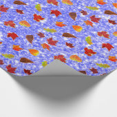 Glittery Maple Leaves Cadeaupapier (Hoek)