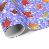 Glittery Maple Leaves Cadeaupapier (Rol Hoek)
