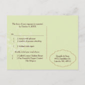Glittery Meadow Dandelions Wedding RSVP Uitnodiging Briefkaart (Achterkant)