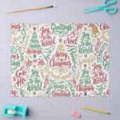 Glittery Merry Christmas and Joy Typography Tissuepapier (Craft)