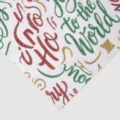 Glittery Merry Christmas and Joy Typography Tissuepapier (Detail)