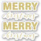 Glittery MERRY Christmas Sticker (Voorkant)