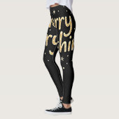 Glittery "Merry Everything" Tekst op zwart Leggings (Links)