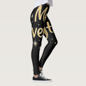 Glittery "Merry Everything" Tekst op zwart Leggings (Rechts)