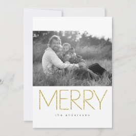 Glittery MERRY Feestdagenkaart