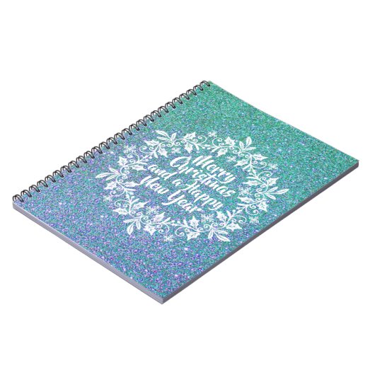 Glittery Merry kerst | NOTITIEBOEK (Linkerzijde)