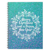 Glittery Merry kerst | NOTITIEBOEK (Voorkant)