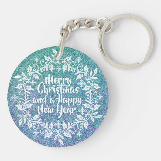 Glittery Merry kerst | SLEUTELHANGER (Achterkant)