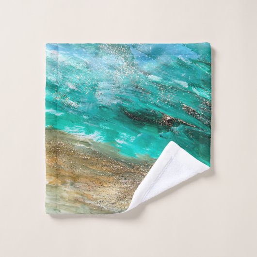 Glittery Modern Artsy Abstract Bad Handdoek (Wasdoekje)