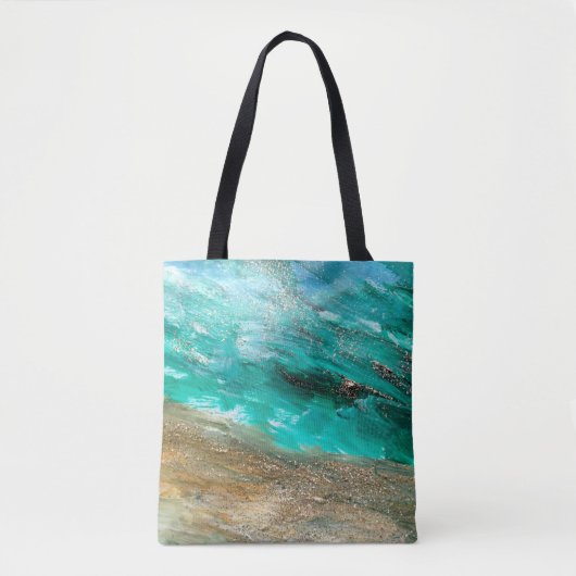 Glittery Modern Artsy Abstract Tote Bag (Voorkant)