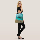 Glittery Modern Artsy Abstract Tote Bag (Op model)