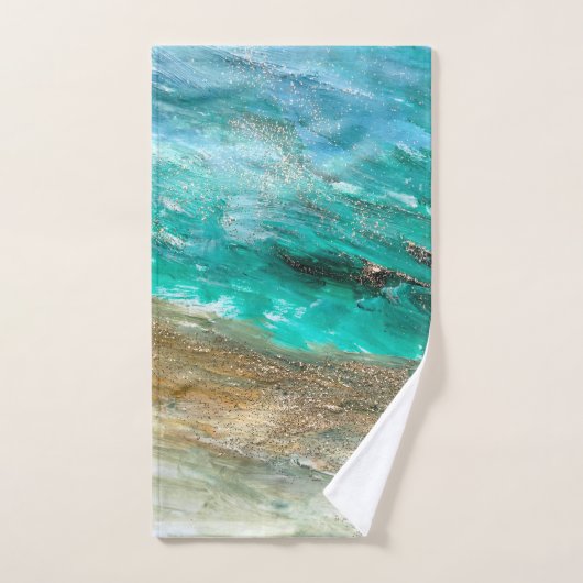 Glittery Modern Artsy Abstracte badhanddoek set Bad Handdoek (Handdoek)