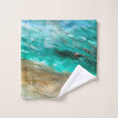 Glittery Modern Artsy Abstracte badhanddoek set Bad Handdoek (Wasdoekje)