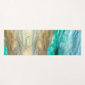 Glittery Modern Artsy Personalized Yogamat (Voorkant (horizontaal))