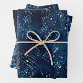 Glittery Navy Blue-kerstfeestdag Inpakpapier Vel (In situ)