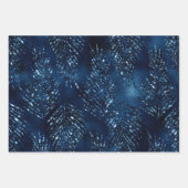 Glittery Navy Blue-kerstfeestdag Inpakpapier Vel (Voorkant)
