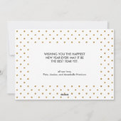 Glittery Nieuwjaar Fotokaart in Faux Gold Glitter Feestdagenkaart (Achterkant)