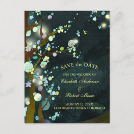 Glittery Night Wedding Save the Date Aankondigingskaart