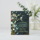 Glittery Night Wedding Save the Date Aankondigingskaart (Staand voorkant)