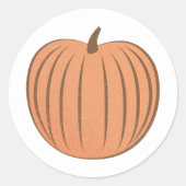 Glittery Oranje pompoen Herfst envelop afdichting Ronde Sticker (Voorkant)