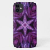 Glittery Paars Kaleidoscope Heart Gradiënt Case-Mate iPhone Case (Achterkant)