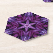 Glittery Paars Kaleidoscope Heart Gradiënt Kartonnen Onderzetters (Schuin)