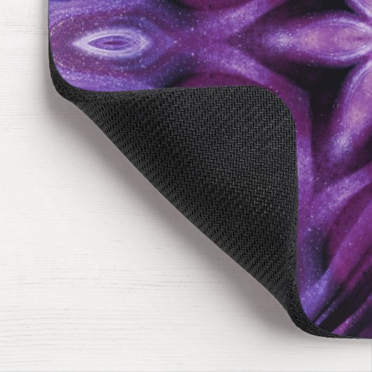 Glittery Paars Kaleidoscope Heart Gradiënt Muismat (Hoek)