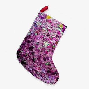 Glittery Paars Kleine Kerstsok