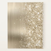 Glittery Pale Gold Foil Swash Signature Planner (Achterkant)