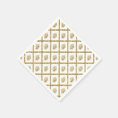 Glittery Palm Pattern Tropical Gold Wedding Cool Servet (Hoek)