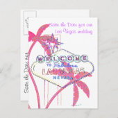 Glittery Palms Las Vegas Bewaar de datum Aankondigingskaart (Voorkant / Achterkant)