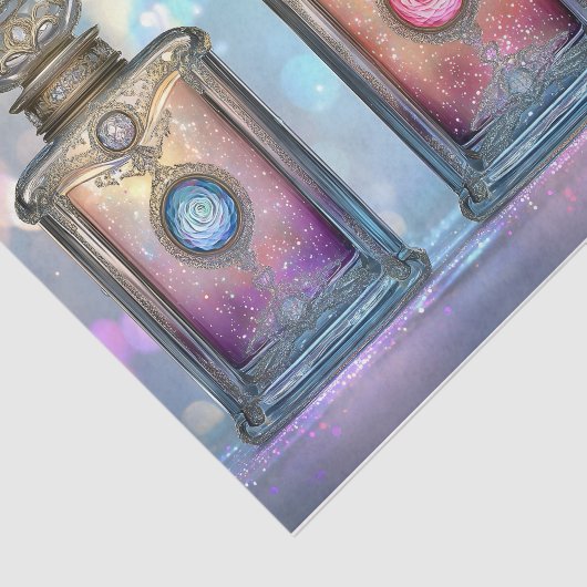 Glittery parfumflesjes AF5 Decoupage Tissuepapier (Detail)