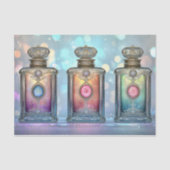 Glittery  parfumflesjes AF5 Decoupage Tissuepapier (Voorkant)