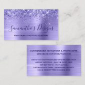 Glittery Periwinkle Folie Online Winkel Visitekaartje (Voorkant / Achterkant)