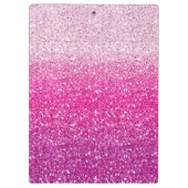 Glittery Pink Ombre Klembord (Achterkant)