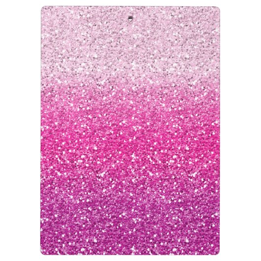 Glittery Pink Ombre Klembord (Achterkant)