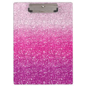 Glittery Pink Ombre Klembord (Voorkant)
