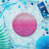 Glittery Pink Ombre Papieren Bordje (Feest)
