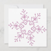 Glittery Pink Ornaments Moderne Kerstmis Kaart (Achterkant)