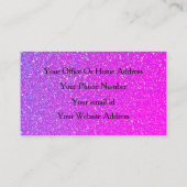 Glittery Pink Paarse Ombre Wedding Event Planner Visitekaartje (Achterkant)