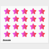 Glittery Pink Sparkle Custom Name 16th Verjaardag Ster Sticker (Vel)