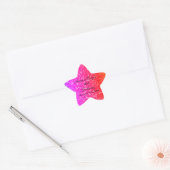Glittery Pink Sparkle Custom Name 16th Verjaardag Ster Sticker (Envelop)