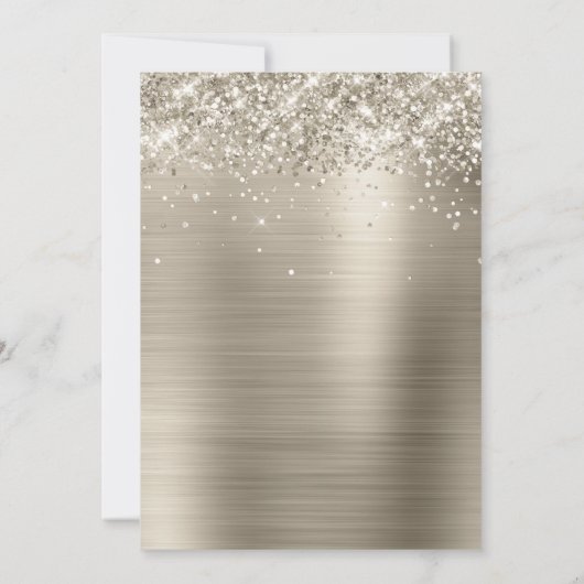 Glittery Platinum 30e verjaardag Kaart (Achterkant)