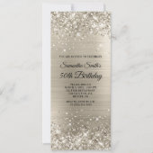 Glittery Platinum 50th Birthday Kaart (Voorkant)