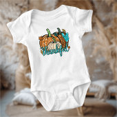 Glittery Pumpkins Baby Thanksgiving Bodysuit