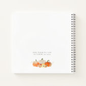 Glittery Pumpkins Wishes for Pas getrouwd Guest Bo Notitieboek (Achterkant)