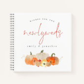 Glittery Pumpkins Wishes for Pas getrouwd Guest Bo Notitieboek (Voorkant)